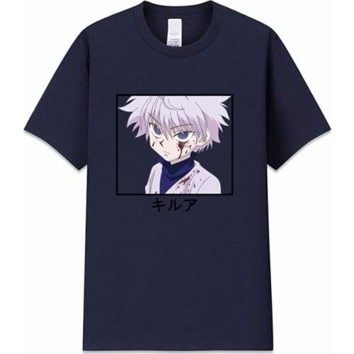 90s Japanese Anime Hunter X Hunter T-shirt Graphic Tees Men Harajuku Kawaii Killua Tshirt Funny Hisoka T Shirt Tops Unisex Male