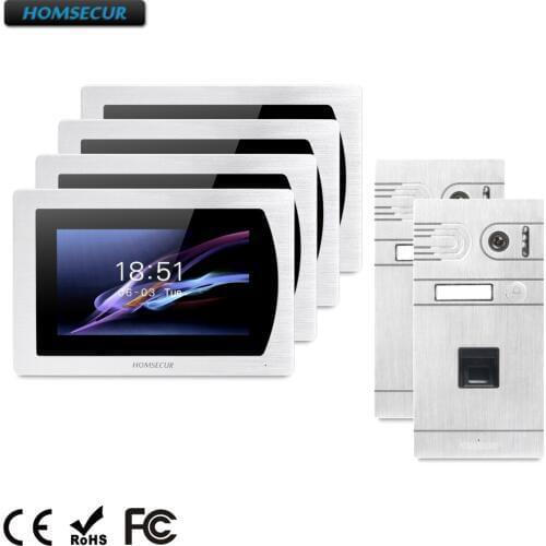 HOMSECUR 7" Video Door Entry Security Intercom with Silver Camera for House/Flat BC061-S+BM717-S