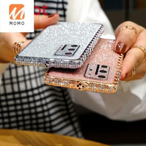 Custom Diamond Frame Luxury Flash Metal Rhinestone Outer Frame Drop-Resistant Full Diamond Personality Creative Phone Case