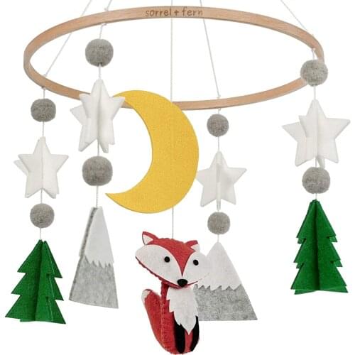 Felt Baby Crib Mobile Woodland Fox -Baby Shower Gift Nursery Decoration