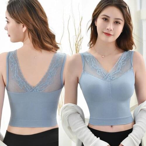 The new lace camisole underwear, womens bra with chest pad, gathers together, wears the bottom, is thin and beautiful back, lad