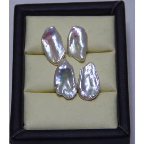 Wholesale White Color Keshi Pearls Real Natural Freshwater Loose Pearls No Hole, 10pcs/lot