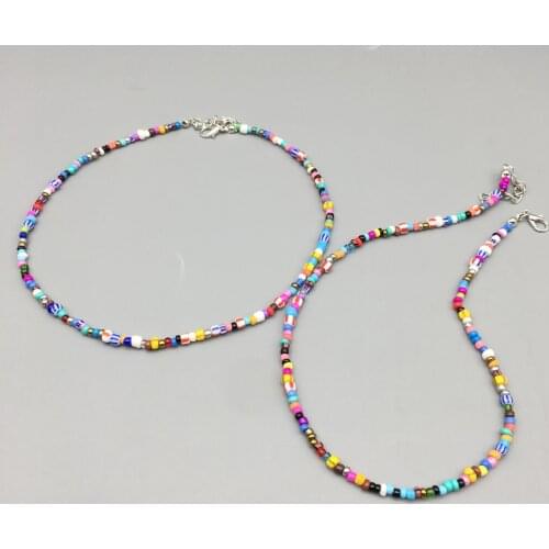 Multicolor Seed beads Choker Fashion Necklace For Women Girls Jewelry Bohemia Beads Short Necklace Women Jewelry For Beach
