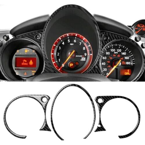 Carbon Fiber Dashboard Instrument Screen Cluster Panel Cover Sticker fit for Nissan 370Z 2009