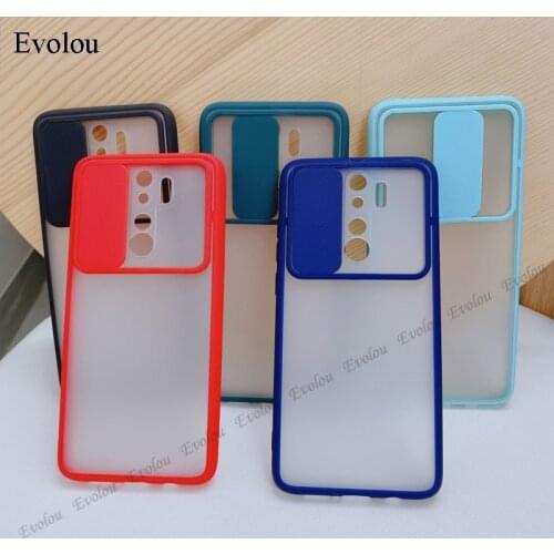 Slide Camera Lens Protection Phone Case For Xiaomi Redmi Note 8 Pro Shockproof Matte Silicone Phone Case For Redmi Note 8 2021