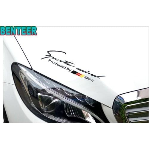 PVC car head sticker For Mercedes benz AMG w204 w211 W210 C63 c180 e200 CLA GLK GLE GLA A180 A B C E class A45