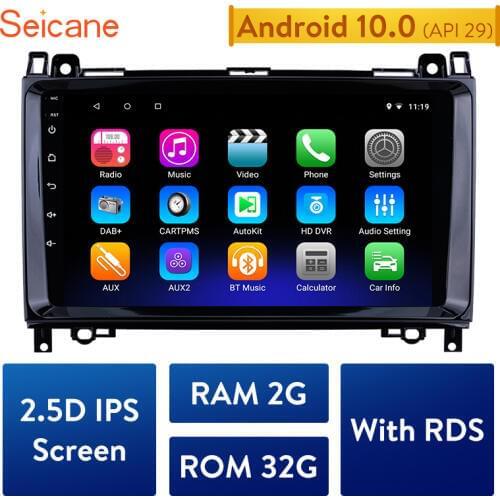 Seicane 9" Android 10.0 Car GPS Stereo Multimedia Player for Mercedes Benz B W245 B150/Sprinter 211 CDI 309/ A Class W169 A150
