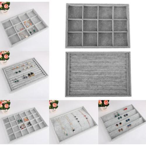5 Style Jewelry Box Storage Organizer Display Gray Earring Ring Bracelet Necklace Brooch Trinket Box Casket Wedding Decoration