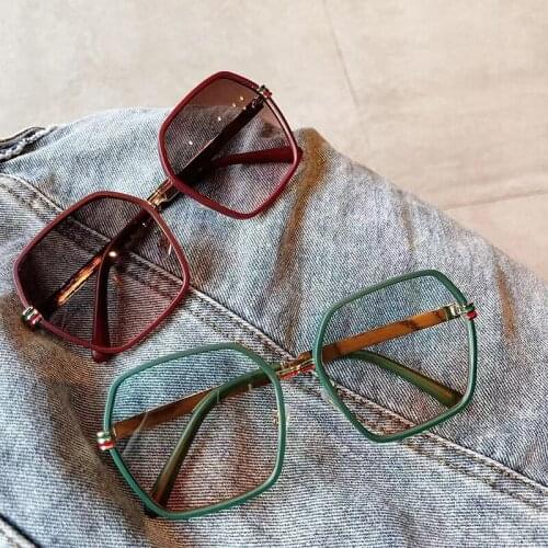 Elegant Woman Square Sunglasses Men Unique Painted Metal Frame Hexagon Sun Glasses Unisex Female Men Oversized zonnebril dames