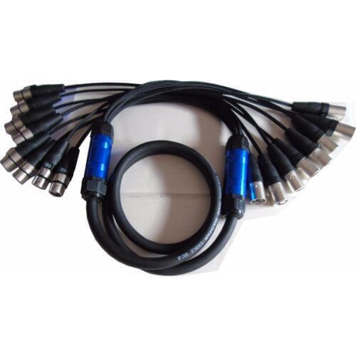 High quality Pro Audio 8 channel Stage Snake Cable with Lightning protection wiring harness 2M