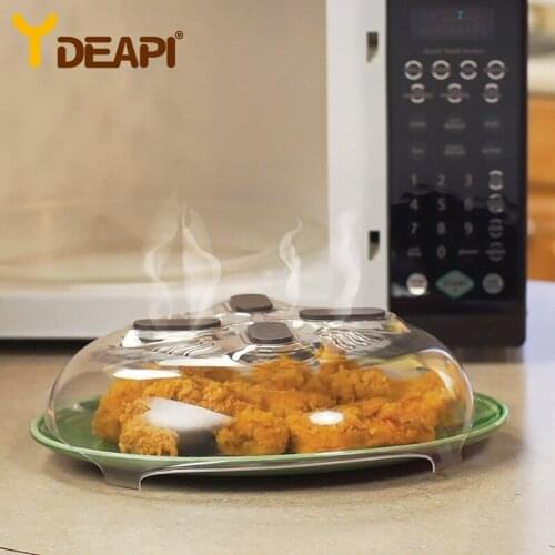YDEAPI Magnet Food Splatter Guard Microwave Hover Anti-Sputtering Cover With Steam Vents Magnetic Splatter Lid Heat Resistant