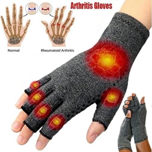1 Pair Compression Arthritis Gloves Arthritic Pain Relief Hand Glove for Women Men Wrist Support Cotton Joint Compression Gloves