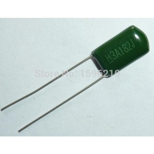 10pcs Mylar Film Capacitor 1000V 3A182J 1800pF 1.8nF 3A182 5% 1KV Polyester Film capacitor
