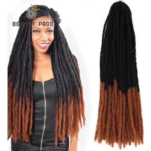 18Inch Ombre Dreadlocs Faux Locs Crochet Braids Dread Lock Synthetic Braiding Hair for Women