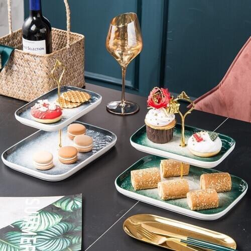 2 Tier Ice Cake Plate Wedding Party Birthday Stand Handle Fitting Rod Fruit Plates Stand Pastry Tray Cake Stand Decoration