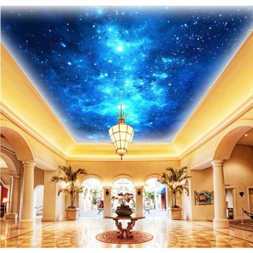 Blue Sky Dream living room ceiling 3d murals wallpaper for living room Custom photo wallpaper 3D stereoscopic ceiling