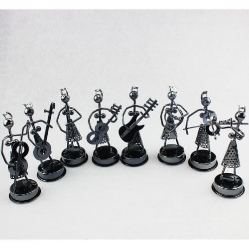 8 Pieces Art Home Decoration Crafts 8 Women Band Metal Crafts Ornaments For Music Lover Home Furniture Blank Space Decoration