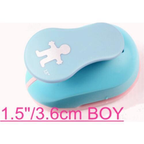 Free Ship 1.5 inch Boy EVA hole punch kids paper puncher for greeting card handmade scrapbook child shape craft punch machine