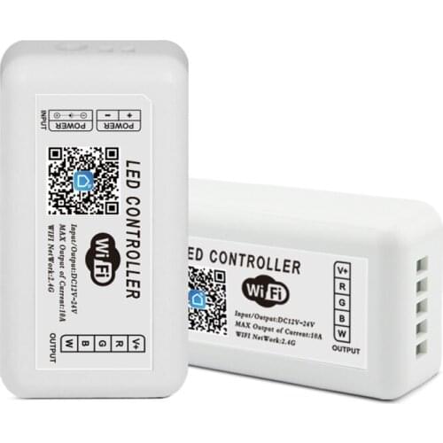 Free Shipping RF 24-key Wifi RGBW controller is a universal LED controller for mobile phone control and 433M RF remote control