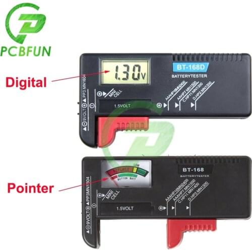 BT168 Digital LCD BT-168D Battery Capacity Tester Volt Checker for AA AAA Cell C D 9V 1.5V Battery Tester Voltage Meter Tools