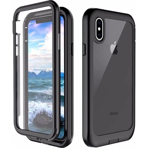 For iPhone X Xs case Built-in Screen Protector Cover 360 Degree Duty Shock Dirt Snow Proof With Touch ID for iPhone Xs 5.8"