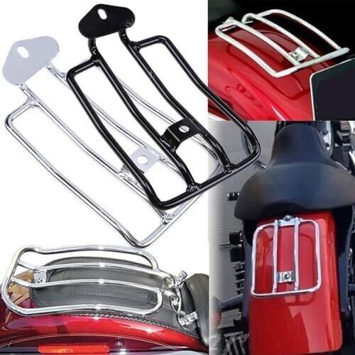 Black/Chrome Luggage Carrier Motorcycle Luggage Rack Rear Fender Rack Support Shelf Luggage Rack For Harley Sportster XL883 1200
