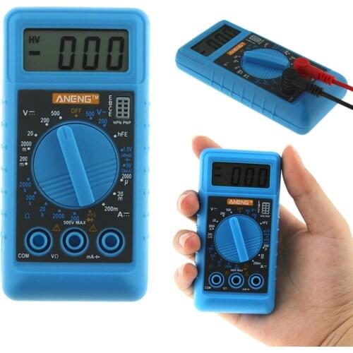ANENG DT182 Mini Digital Multimeter LCD Backlight Portable AC/DC Ammeter Voltmeter Ohm Voltage Tester Meter
