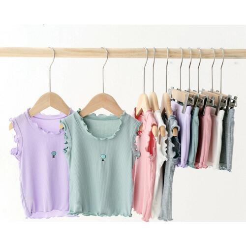 Kids Children Modal Pajamas Set Girls Ribbed Pyjamas Toddler PJS 2020 Summer Underwaist and Short Sleepwear Nightwear