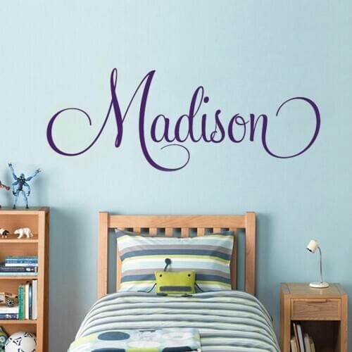 Childrens wall stickers Girls Name Wall Decal bedroom decor Nursery Wall Decal Personalized Name Vinyl room decoration HY69