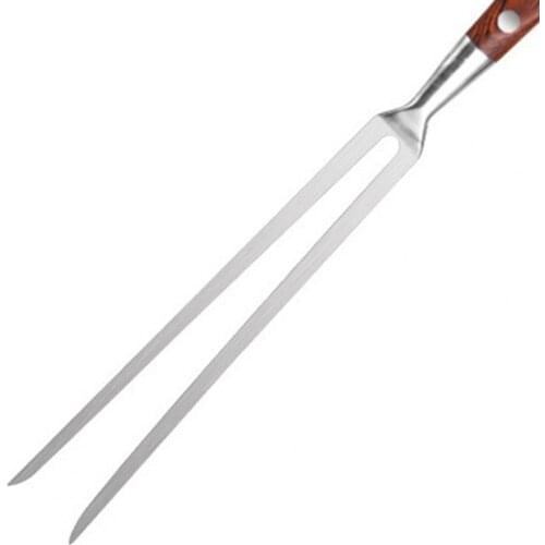 Stainless Steel Grilling Fork Labor-saving Multifunctional Rust-proof Stainless Steel Thickened BBQ Skewers Fork Supplies