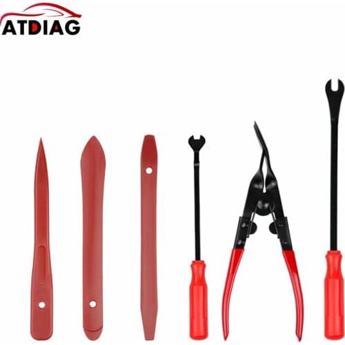 6pcs/set Car Removal Tools Radio Audio Panel Door Repairing Clip Trim Removal Pry Repair Tool Plastic