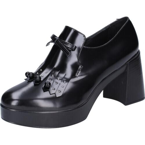 JEANNOT loafers women shiny leather black