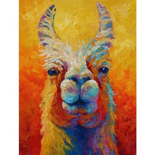 JMINE Div 5D Colorful Llama alpaca Full Diamond Painting cross stitch kits art High Quality Animal 3D paint by diamonds