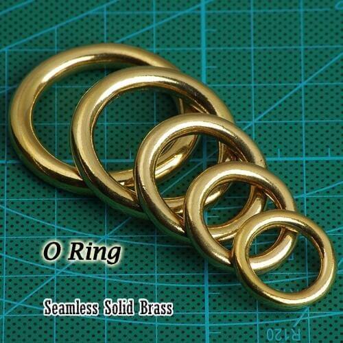 6pcs pack Solid Brass heavy O Rings 16mm to 50mm seamless BUCKLE horse rug saddles tack anti rust bag parts & accessories