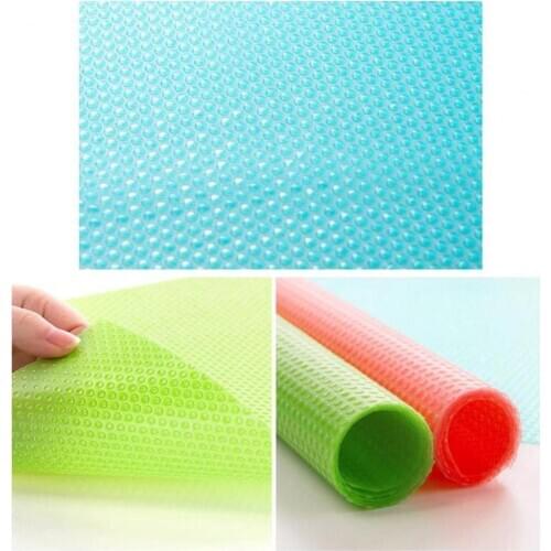 4Pcs PEVA Shelf Mat Antifouling Refrigerator Liner Anti-skid Heat Insulation Pad Kichen Dining Table Placemats