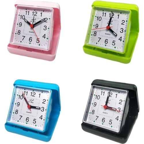 Mini Battery Travel Alarm Clock Classic Simple Square Mini Alarm-Clock