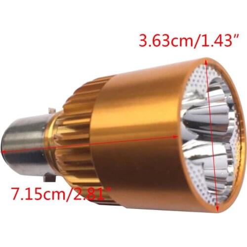 New 1Pcs H6 BA20D LED Motorcycle headlight Bulbs White 6000K 9W High Low Beam 12 36