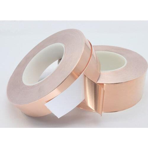 30 Meters Single Side Conductive Copper Foil Tape Strip Adhesive EMI Shielding Heat Resist Tape 5mm 6mm 8mm 10mm 15mm 20mm 30mm