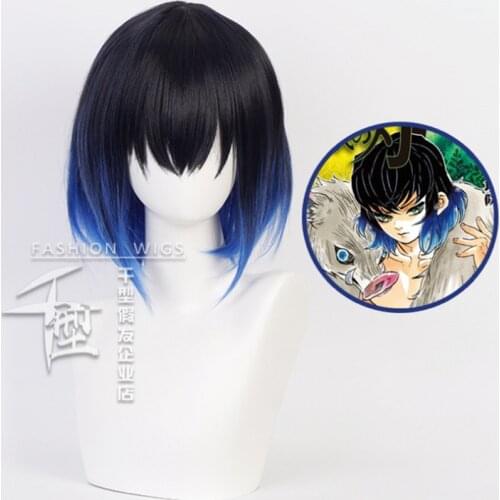Demon Slayer: Kimetsu no Yaiba Cosplay Wigs Hashibira Inosuke Role Playing Nezuko Tanjirou Agatsuma Zenitsu Halloween 1:1 Anime