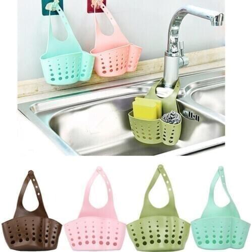 Portable Home Kitchen Hanging Bag Basket Bath Storage Tools Sink Holder Leisure durable practical Convenience Home
