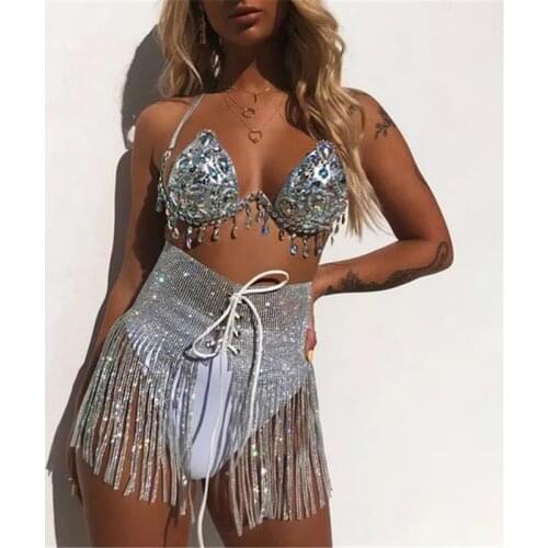 Sexy Women Tassels Skirt Wrap Festival Party Clubwear Beachwear Bikini Skirt Sequin High Waist Skirts Womens A Line Mini Skirts