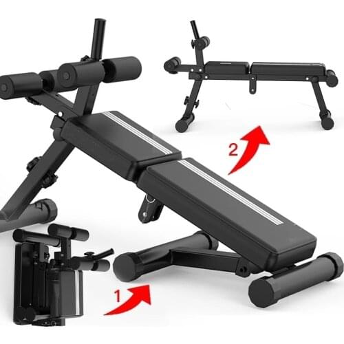 Multifunctional Home Bench Press Weightlifting who New Supine Board, Folding Abdominal Muscle Board Chair Weight Bench
