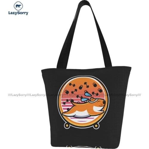 Hamster Shopping Bag Business Polyester Handbags Female Bulk Reusable Bags