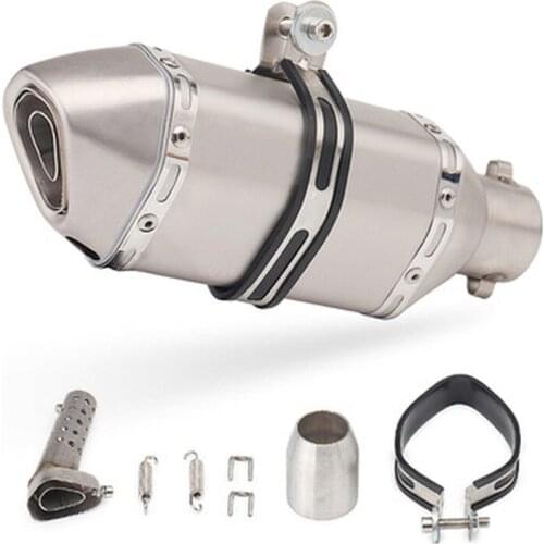 Universal Motorcycle 300mm Exhaust Muffler Pipe Slotted Escape Moto for Suzuki Honda Yamaha Kawasaki Benelli MIvv Ninja R3 TNT
