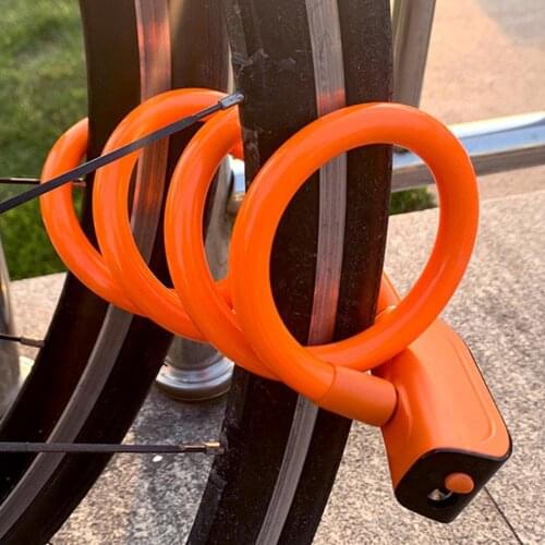 Bike Lock Adjustable High Strength PVC Bike Cable With 2 Keys Safety Steel MTB Lock Portable Lengthened Bold Mountain Bike Lock