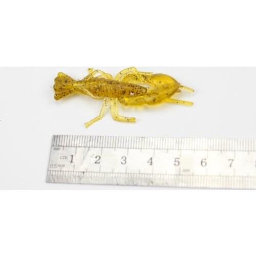 20 piezas luminoso suave señuelo 5cm 1,77g transparente cebo tipo Gamba artificial pesca cebos noctilucentes pesca wobbler señue