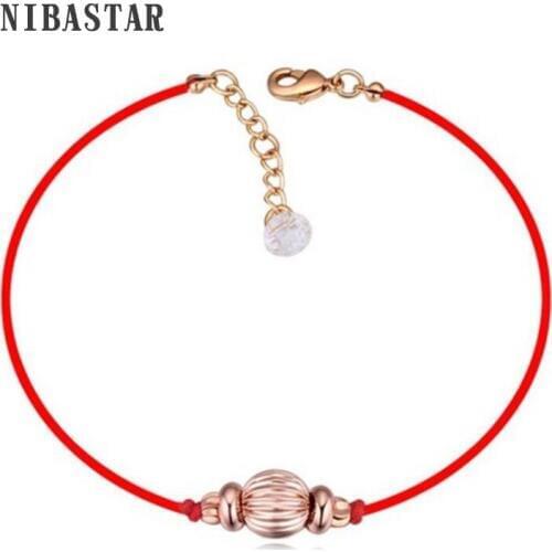 The Animal Year Jewelry Red String Rope Chain Beads Charm Bracelet Made with Austria Crystal