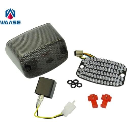Waase For Yamaha Vmax 1200 VMX1200 1985-2007 2006 2005 2004 2003 2002 E-Mark Tail Light Brake Turn Signals Integrated LED Light