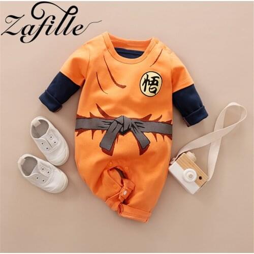 ZAFILLE Anime Baby Clothes Wukong Monkey Cosplay Costume Babys Rompers Orange Newborn Jumpsuit For Kids Clothing Babies