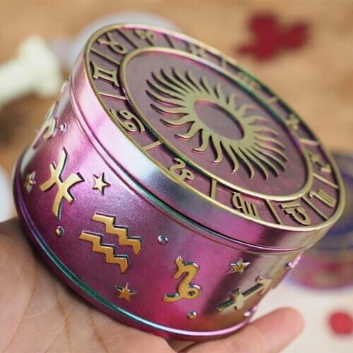 12 Constellation Storage Box Epoxy Resin Casting Mold with Sun Star Lids Molds M2EA